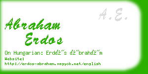 abraham erdos business card